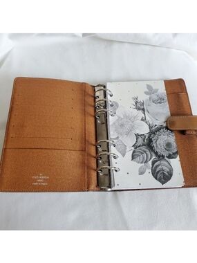 Louis Vuitton Monogram Medium Ring Agenda Cover MM Brown OS